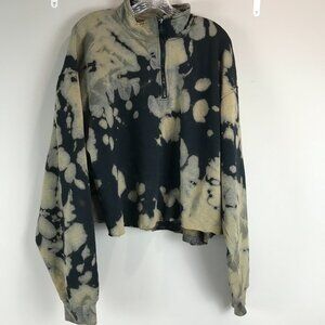 Women's Wilson's XL Bleached Navy cropped 1/4 zip Sweatshirt